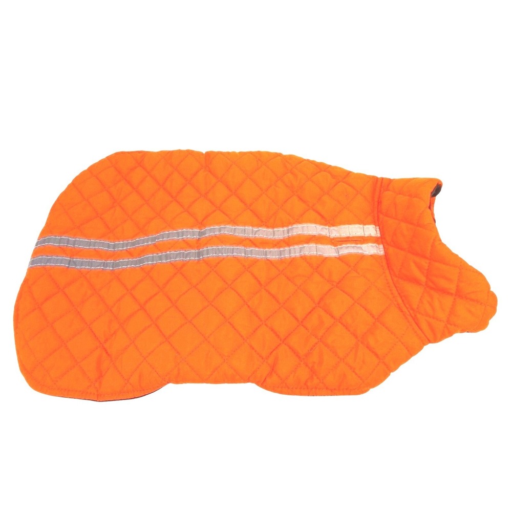 Pets‎ Quilted Dog Jacket Large Orange Reflective Lined Vest